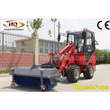 Perkins Engine Mini Loader (HQ908) with Road Sweeper