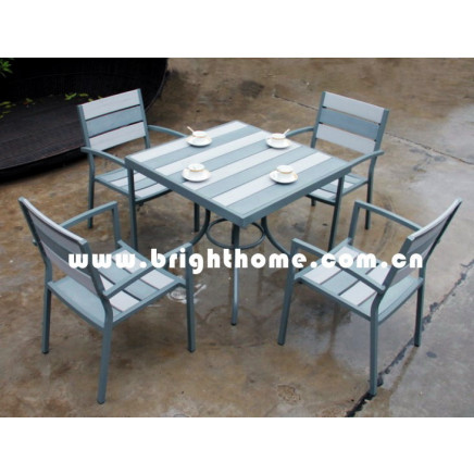 Plastic Wood Furniture-Dining Chair and Table (BP-390)