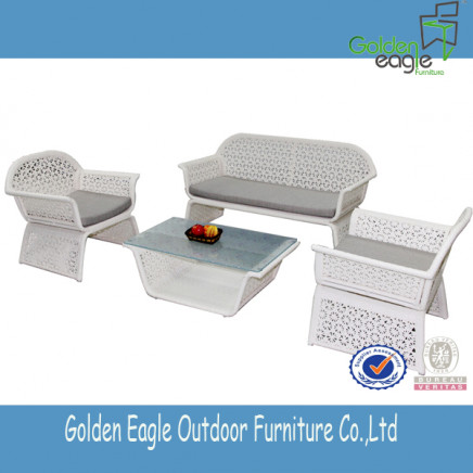 Poly Rattan Aluminum Waterproof Outdoor Furniture, Sofa Set Rattan Furnitures