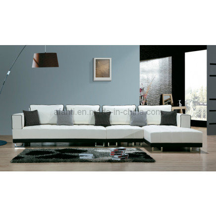 Popular Leather White Living Room Sofa (868)