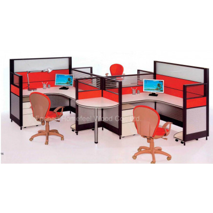 Popular Office Workstation Partition in Fabric and Glass (HF-YT600)