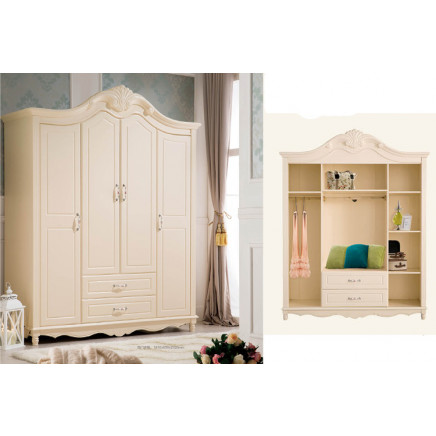 Popular Style 4 Doors Livingroom Wooden Wardrobe Design (JB-8012A)
