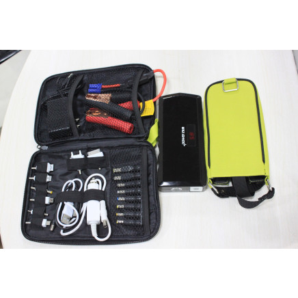 Portable Patent Shape Car Jump Starter, 12000mAh, Output 5V/12V/19V, Sos Light, with Accessories (SP-666)