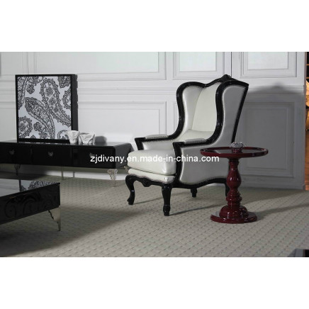 Post-Modern Wood & Leather Single Sofa (LS-120)
