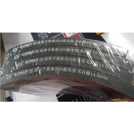 Qinyan New HOWO 09 Model 14holes Non Asbestos Brake Lining