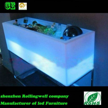 RGB Battery LED Ice Cooler Plastic LED Ice Bucket