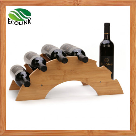 Rainbow Shaped Bamboo Wine Stand / Wine Display Holder
