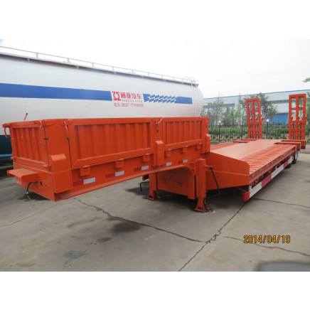 Ramp Lowbed Trailer Heavy Equipment Transport Lowbed Semi Trailers