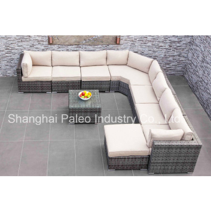 Rattan Furniture Patio Garden Outdoor Wicker Sofa Set (PAS-1637)