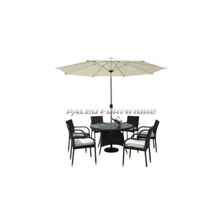 Rattan Garden Patio Wicker Outdoor Dining Chair Fueriture Set (PAD-086)