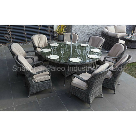 Rattan Table and Chair Outdoor Leisure Furniture Patio Wicker Dining Set (PAD-1413)