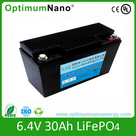 Rechargeable 6.4V Lithium Ion Battery Pack 30ah