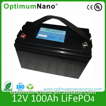 Rechargeable Deep Cycle 12V 100ah LiFePO4 Battery Pack