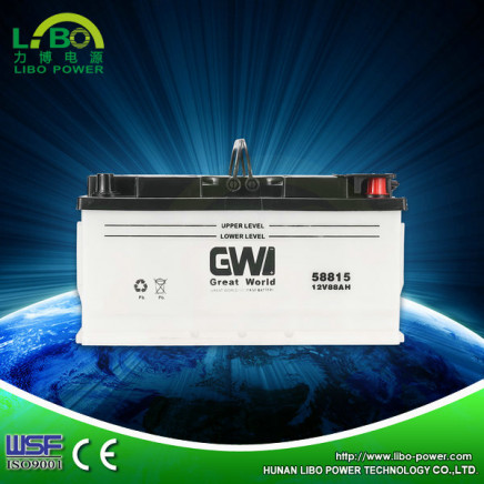 Rechargeable Libo 12V 88ah Dry Charge Hybrid Car Battery