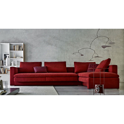 Red Fabric Sofa/Modern Sofa (JP-sf-044)