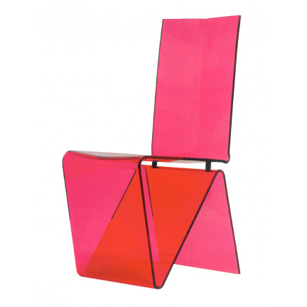 Red Unique Design Plastic Dining Chair Leisure Chair