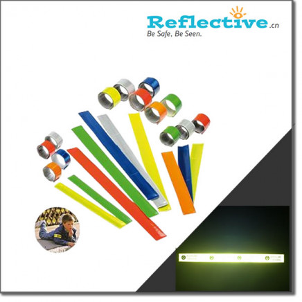 Reflective Arm Slap Band With Colorful Imprint Logo