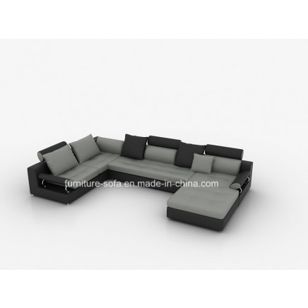 Rest Room Modern Furniture Chaise Leather Sofa (SF177)