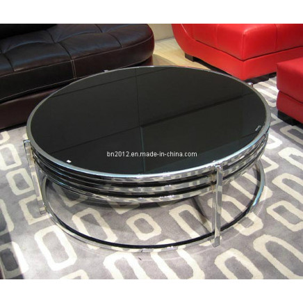 Round Coffee Table with Stainless Steel Base (CJ-068)