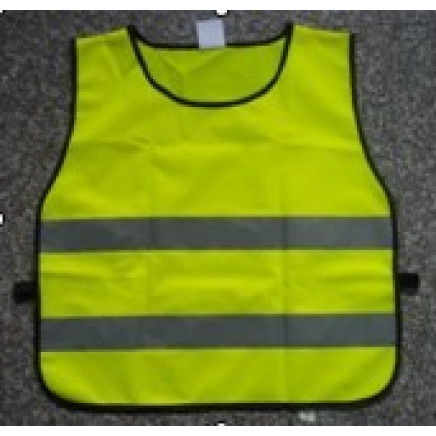 Safety Reflective Vest With Hook-and-Loop Fastener and Elastic Band, Made of 100% Polyester