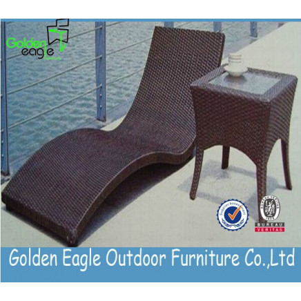 Sales Promotion Furniture Synthetic Rattan Material Sun Lounger Set