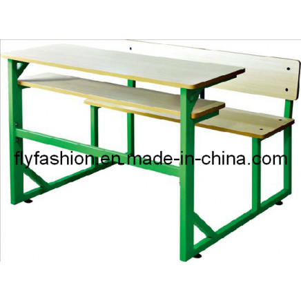 School 2 Seater Wooden Seat and High Quality Modern Design Double School Desk and Chair