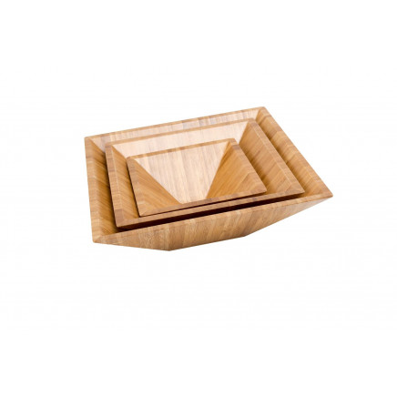 Set of 3PCS Square Bamboo Bowl