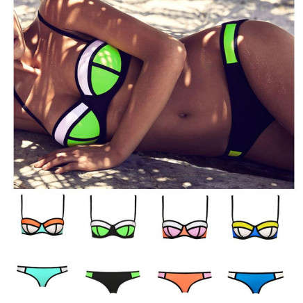 Sexy Neoprene Triangle Swimwear Bikini