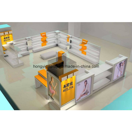 Shoes Display Kiosk with Glass Showcase