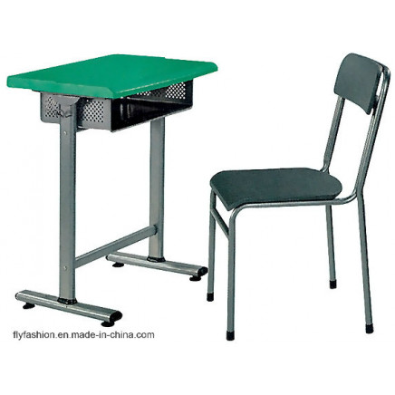 Simple Cheap Metal Legs Single Desk and Chair