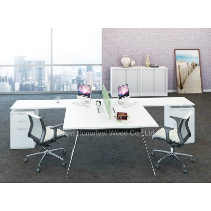 Simple Design White Office Furniture Table Workstation Partition (HF-YZM003)