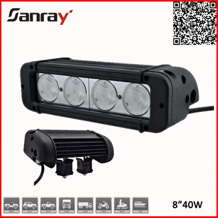Single Row Waterproof 8"40W LED Light Bar