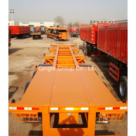 Skeleton Container Transport Flatbed Semi Trailer (QDT9400TJZG)
