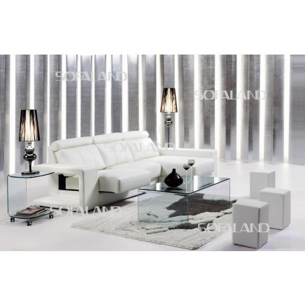 Sliding Furniture Leather Sofa (572)