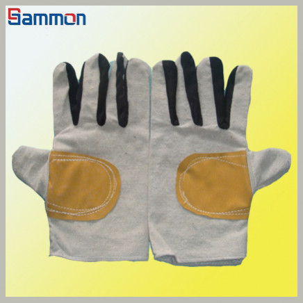Sm1021 Canvas Work Gloves with Leather