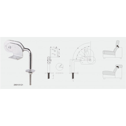 Sofa Hardware, Sofa Fitting, Sofa Headrest Hinge, Sofa Hinges (29010121)