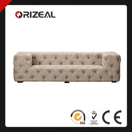 Soho Tufted Upholstered Sofa with a Low Seat, Plush Padding and Allover Button Tufting (OZ-FS-2034)