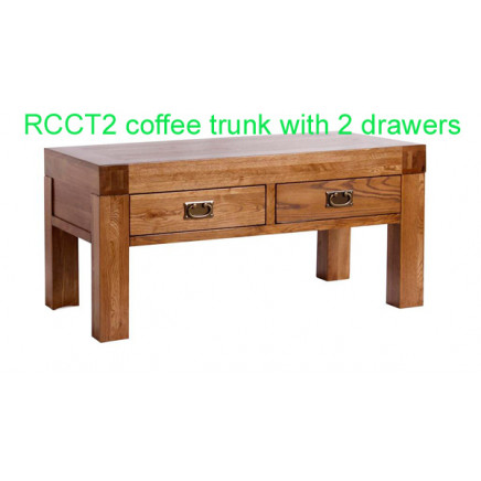 Solid Oak Coffee Table with Drawers/Coffee Table/Wooden Furniture