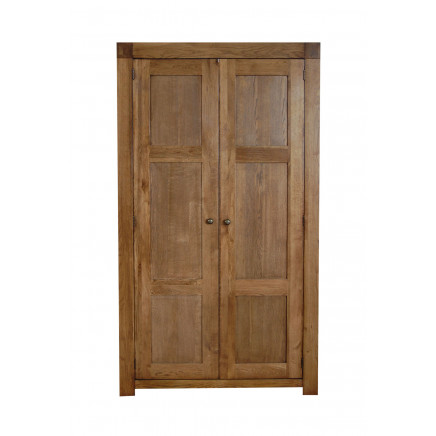 Solid Oak Lady's Hanging Robe/Oak 2 Doors Wardrobe