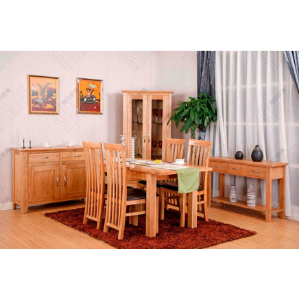 Solid Oak Wood Contemporary Extendable Dining Table Furniture (CO6117)