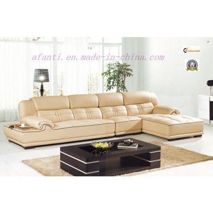 Solid Wood Home/Living Room Furniture Leather Corner/Sectional Sofa (902)