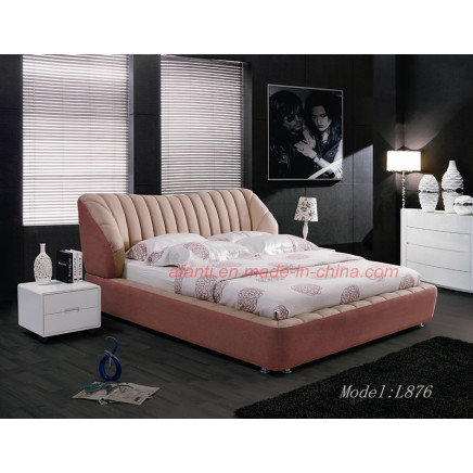Square Double Bed Modern Bedroom Furniture (L876)