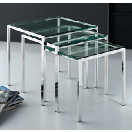 Stainless Steel Metal Nesting End Side Corner Table