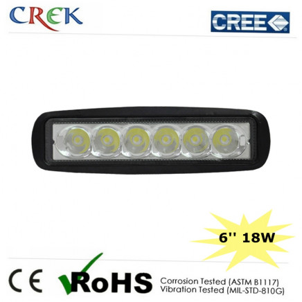 Stright 18W 6'' Inch 6PCS * 3W Spot/Pencil Flood Beam (CK-WE0603Y)