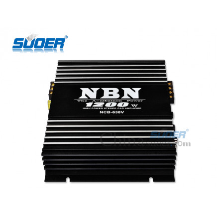 Suoer 1200W High Power Stereo Car Amplifier Car Power Amplifier (NCB-638V)