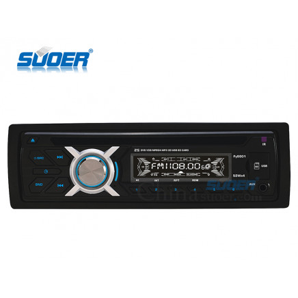 Suoer Car DVD Player, Audio Video Player with USB SD Card (8801-Blue)