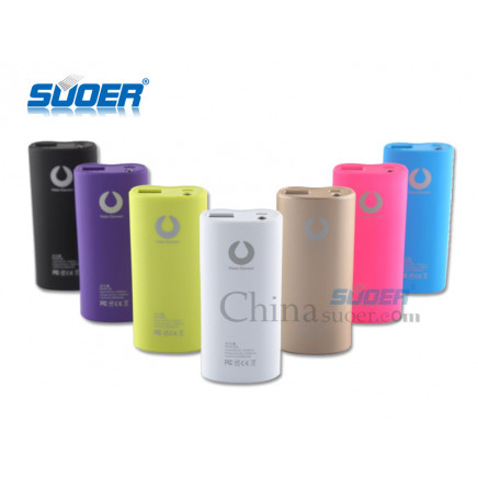 Suoer Colorful 2 USB 5000mAh Power Bank Portable Battery Charger Mobile Charger (A8)