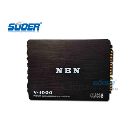 Suoer Factory Direcr Sale 4 Channel Stereo Car Amplifier Car Audio Amplifier (V-4000)
