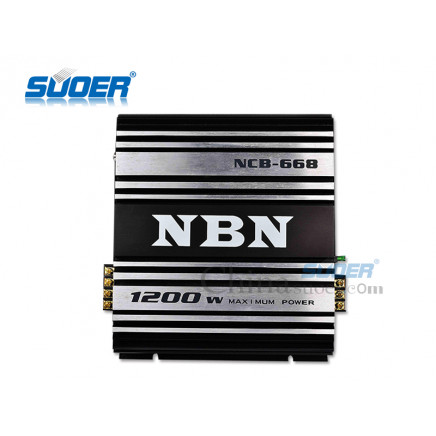 Suoer Factory Price 1200W Stereo Car Power Amplifier Car Audio Amplifier (NCB-668)