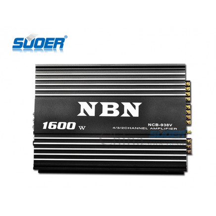 Suoer High Power 1600W Car Amplifier 4/3/2channel Car Audio Amplifier (NCB-938V)